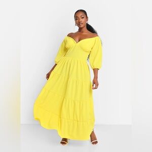Rebdolls Demeter Tiered Maxi A Line Dress